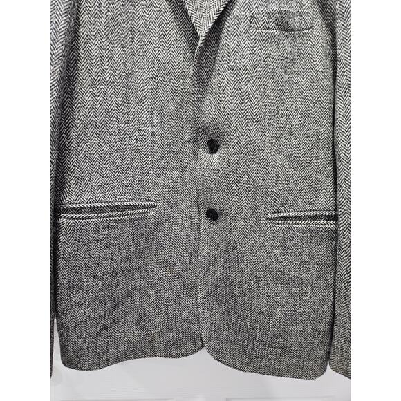 Burberry Men's Black Wool Tweed Suit Blazer Suit Jacket Size 52 - Picture 4 of 10